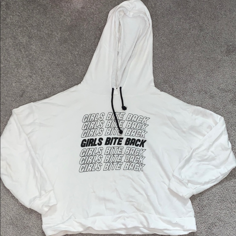 “Girls Bite Back” Cropped Hoodie